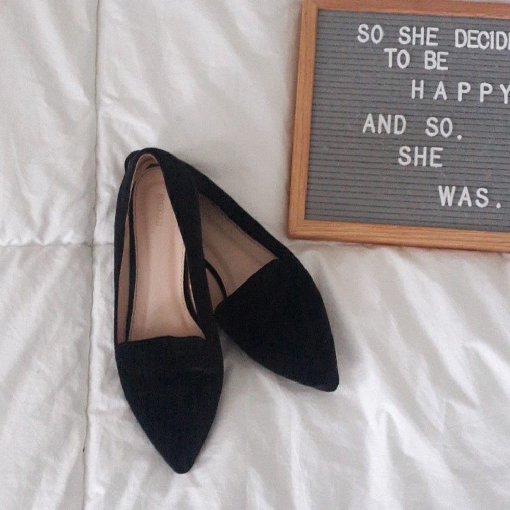 Black Mock Velvet Dress Shoe